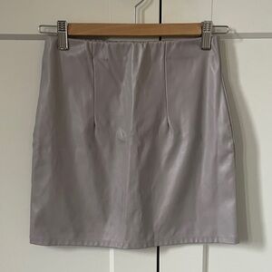 ASOS Mini Skirt in Shimmering Silver